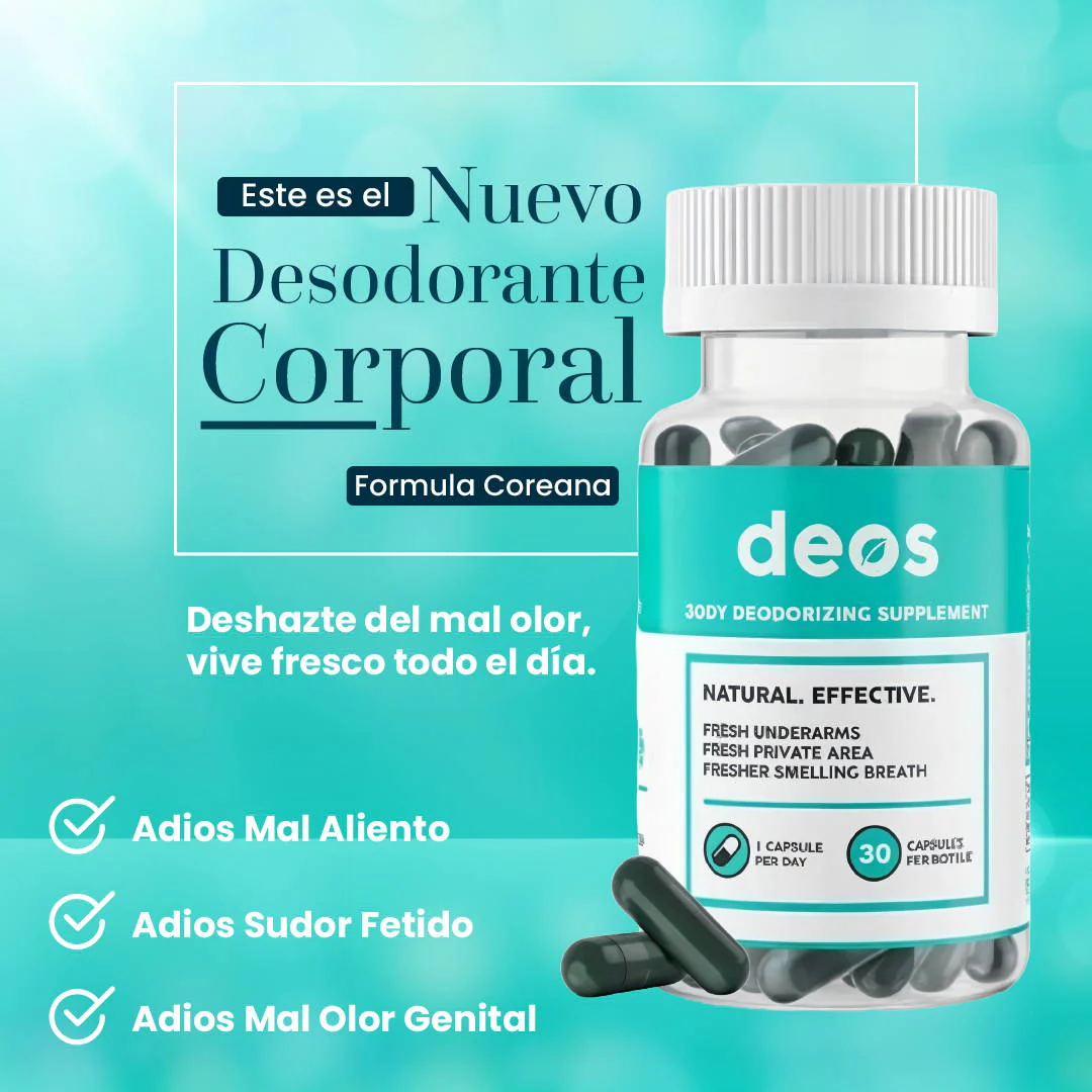 DEOS® Elimina los olores desde adentro,en todas partes.