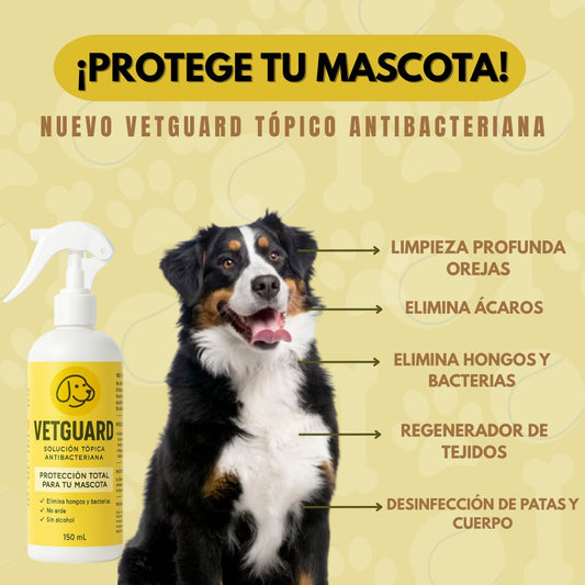 VET GUARD 🐶 Protege La Piel De Bacterias, Elimina Sarna y Ácaros 🐕🐈